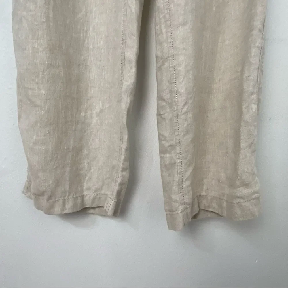 Caribbean Men’s 42 Cream Linen Chino Trousers‎ Relaxed Vacation Resort Cruise